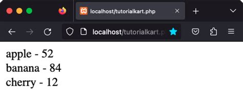 php foreach key value pair.
